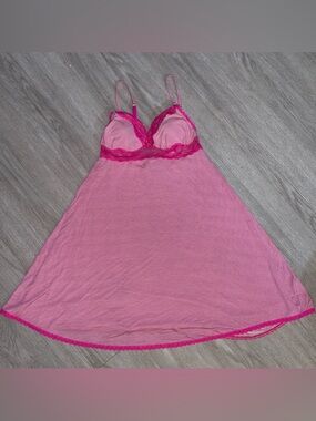 Victoria's Secret pink striped babydoll night dress Size XS